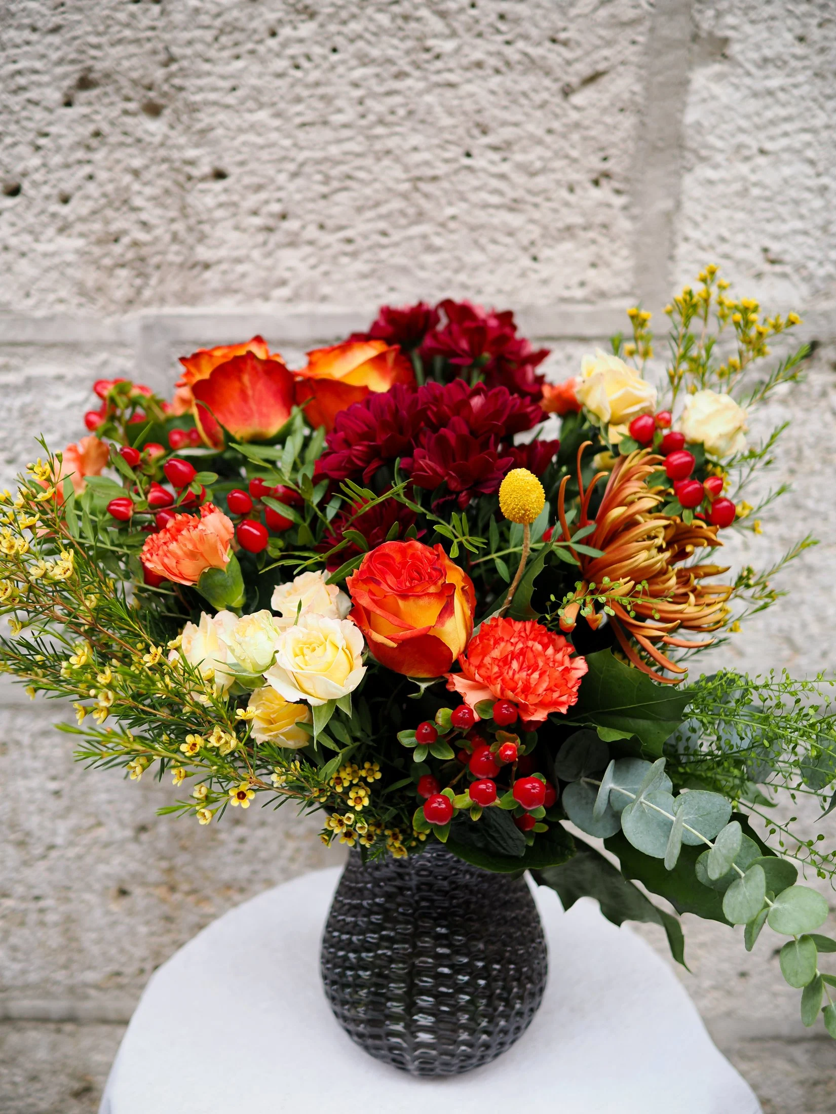 Ramo Tonos Cálidos con Rosas