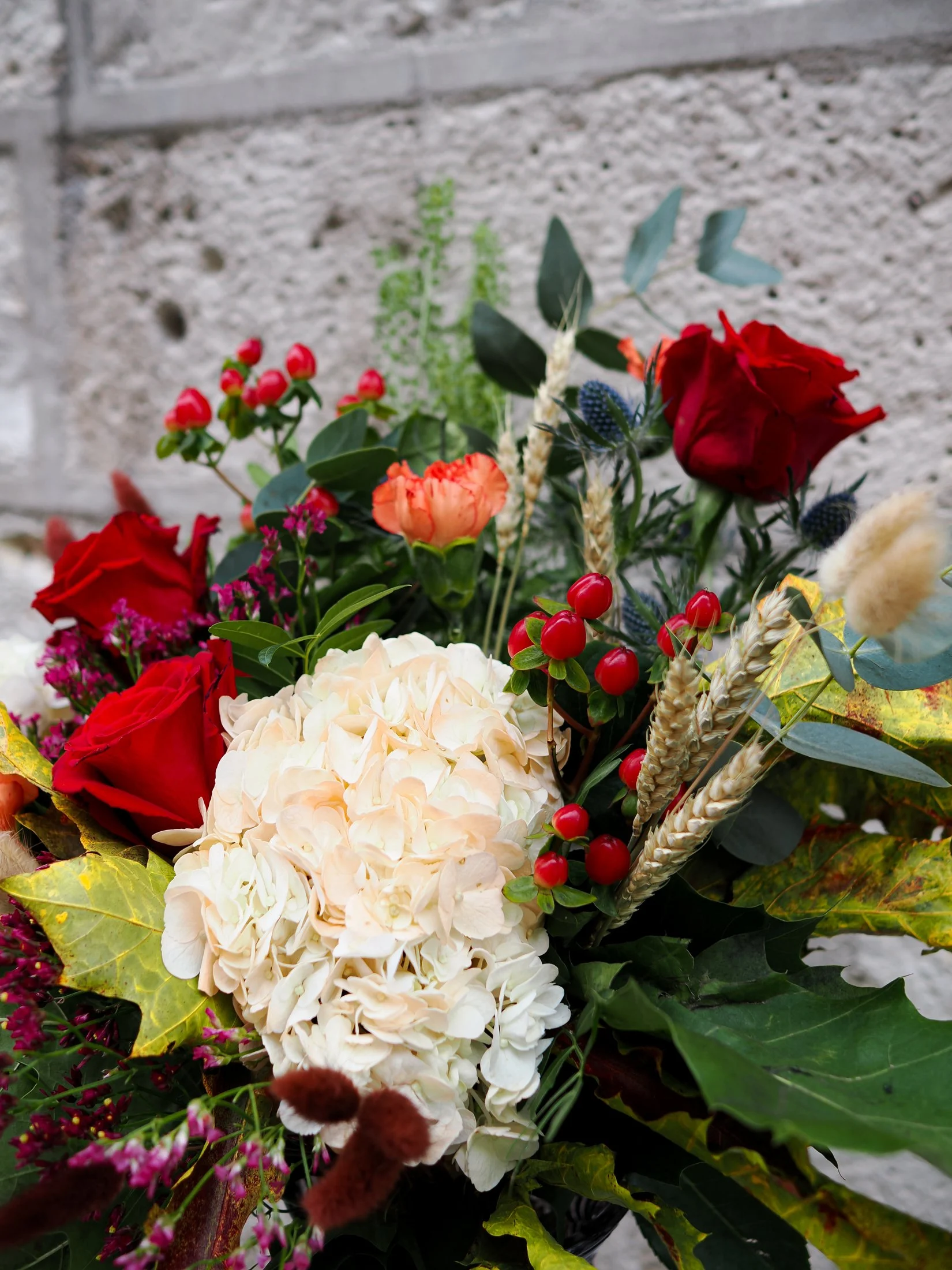 Ramo Otoñal de Rosas Rojas