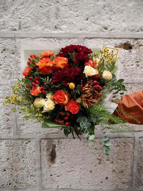 Ramo Tonos Cálidos con Rosas